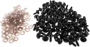MagiDeal 100pcs 5-40mm Black Plastic Safety Eyes Soft Toy Teddy Bear DIY Craft, Black, 15mm