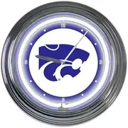 Kansas State 15" Neon Clock