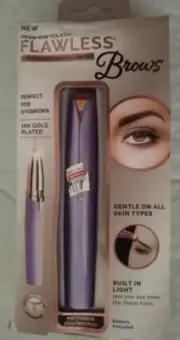New Flawless Brows Eyebrow Pencil Hair Remover and Trimmer Light 18K Gold