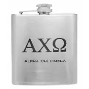 6 oz Personalized Sorority Hip Flask with Greek Letters