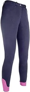 [HKM SPORTS EQUIPMENT] HKM 10539 Kate Jodhpurs Silicone Knee Seat Women's Riding Breeches Girls 116-48, Unisex_Adult, Trouser, HKM