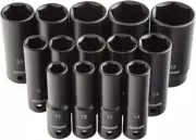 Arcan Tools 1/2" Drive Deep Impact Socket Set 14 Pc Metric AS21214MD