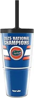 Tervis Florida Gators - 2025 NCAA Men's Basketball National Champions Made in USA Double Walled Insulated Tumbler Travel Cup Keeps Drinks Cold & Hot, 24oz with Straw Lid, Classic
