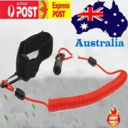 AU Bodyboard Coiled Wrist Leash Boogie Board bicep Rod leash Strap Extended 1.3m