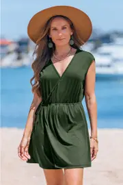 Cupshe Herb Garden Green Mini Dress - Olive,M