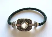 Brighton Color Clique Bracelet & Seven Seas Ornament- silver-green cord-crystal