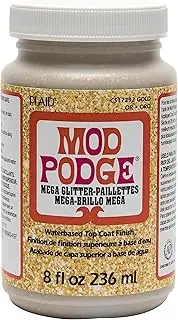 Plaid Enterprises CS17292 Mod Podge Mega Glitter Gold, 8 oz, Gold Glitter