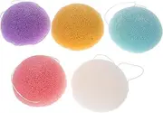 OATIPHO 5pcs Portable Facial Cleaning Sponge Deep Cleansing Exfoliating Face Scrubber for Gentle Skin Care Lightweight Versatile Face Washing Tool and Bright