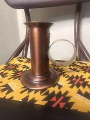 Vintage Gregorian Two Tone Copper Candle Holder W/ Handle for Carrying