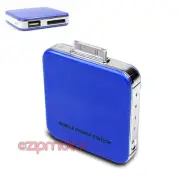 2200MAH PORTABLE EXTERNAL BLUE BATTERY CHARGER USB IPHONE 4S 4 3GS IPOD NANO