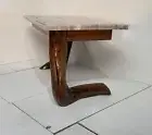 solid wood coffee table with unique timber legs