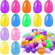Easter Egg Twisted Opening Eggshell Fillable Gift Packing Box Reusable Colored Plastic Eggshell for Classroom Prize Supplies
