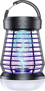 Bug Zapper Outdoor, Mosquito Zapper 2 in 1 Portable & Rechargeable Bug Zapper Outdoor with 2000mAh Battery & LED Night Light, Electric Fly Zapper for Outside Camping, Patio, Backyard, Garden