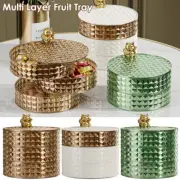 Multi-Layer Tray with Lid Jewelry Storage Box Holder Candy Dried Fruit Nut Case