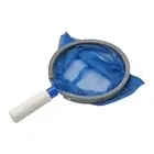 Outdoor Swimming Pool Leaf Rake Blue Fine Mesh Skimmer with Aluminum Handle