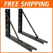 18 x 24 Corrosion-Resistant Underbody Tool Box Brackets - Set of 2, Black Steel