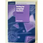 TESTING FOR LANGUAGE TEACHERS SECOND EDITION