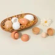 Wooden Play Eggs Toy Wooden Easter Eggs with Storage Box Wooden Eggs for Boys