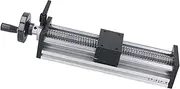 Linear Stage Actuator Travel 200mm Stroke, Aluminum Alloy Manual Ballscrew 1605 Double Optical Axis Linear Rail Guide Slide Stage with Handwheel for DIY CNC Router Machine