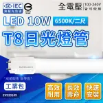 【卡樂】批發價 億光 10支裝 T8 LED 高亮度 10W 2尺 6500K 白光 無藍光 玻璃燈管 燈管 燈 工業包