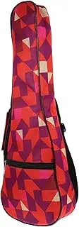 TEMPNAP 21in Ukulele Bag Handheld/backpack Oxford Fabric Geometric Pattern Red Lyre Case Safe Zipper Outdoor Ukelele Case