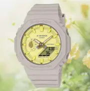 Casio G-Shock Yellow Analog Digital Ladies Octagon Watch GMAS2100NC-4A
