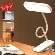 LED Desk Lamp with Clamp 3 Colors Touch Control Clip-On Light Eye Care Reading