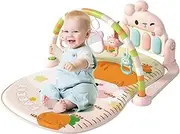 Baby Gym Play Mat, Activity Carpet, Musical Educational Toy with Lights, 18.9x11.81x3.74 Inches, Sensory Development Features, for Crawling Boys Girls, Outdoor Use