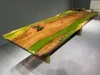 epoxy table for sale/ resin table top/ epoxy center table/green epoxy table tops