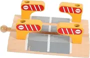 Kisangel Funny Train Road Block Model Educational Railway Track Railing Barrier Simple Structure for Creative Play Holiday Present Vivid Decorative Accessory