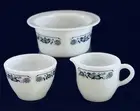PYREX CORNING OLD TOWN BLUE ONION - CREAM SUGAR & BUTTER TUB DRIP JAR CASSEROLE