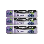 3 Pack Chapstick Grape .15 oz Lip Balm Fresh Sealed