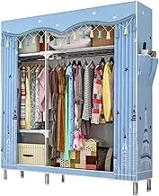 Portable Wardrobe Canvas Wardrobe, Fabric Clothes Closet Storage Organizer with Hanging Rail, Shelves, Wardrobes Shelves for Bedroom, Living Room