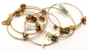 5 BRAND NEW ALEX & ANI ENERGY RAFAELIAN GOLD SPARKLER EWB WRAP BRACELETS. NWT