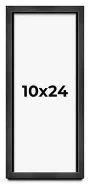 10x24 Shadow Box Frame Grey Charcoal Black | 0.875 Inches Deep | Solid Wood Shad