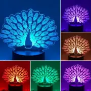 Peacock Led Night Light 16 Colors with Remote & FREE SHIPPING