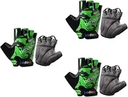 [WRITWAA] Pcs Boys and Girls Half Finger Gloves Non-slip Outdoor Sports Gloves for Cycling Mtb Riding Fitness Totem Size