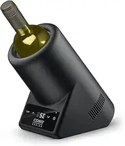 CASO VinoCase Black Wine Cooler for a Bottle of Wine, Champagne, Sparkling Wine etc. / Temperature 5-18 °C/for Bottles up to 9 cm Diameter/Drinks Cooler/Quiet Operation
