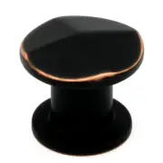 P3184-OBH Oil Rubbed Bronze Highlighted 1 3/16" Round Cabinet Knob Pulls Hickory