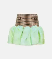 [Area] Area Faux fur-trimmed miniskirt AU 12 multicoloured