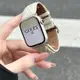 韓國 氣質棱格紋 適用Apple Watch 7/8/6/5/4 SE S8 錶帶 皮質 iWatch 錶帶 真皮 女款