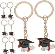 [BESPORTBLE] 8pcs Graduation Cap Keychains Durable Bag Pendants Unique Keyring Charms for Graduation Stylish Student Accessories for Hanging Backpacks