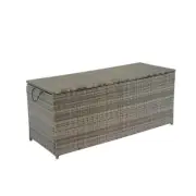 ITOPFOX Deck Box Outdoor Storage w/ Lid for Kids Toys 23.23"X26" Fabric in Grey
