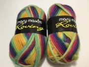 MARY MAXIM ROVING YARN 2 BALLS 3.5 oz EACH 100gr 109% WOOL RAVE