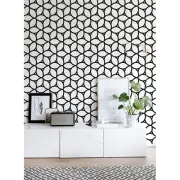 Abstract geometric shapes black and white simple form minimalistic self-adhesive