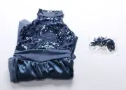 Weissman Girl's Wild Horses Dance Dress & Hair Clip BE5 Indigo Size XLC (16/18)