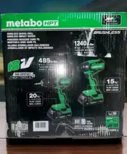 Metabo Hpt Ddx Series 18V Sub-Compact Driver Drill/impact Driver Combo Kit