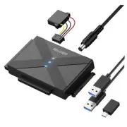 USB 3.0 to IDE and SATA Adapter, External Hard Drive Adapter for Black