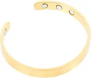 PACKOVE 1Pc Magnetic Therapy Bracelet Durable Electroplated Bangle Silver Stylish Design for Relief Improved Circulation present for Birthdays Anniversaries