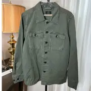 Neuw Denim Men's Military Surplus Overshirt Military Green Size Medium / Large